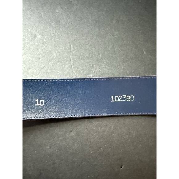 Vintage Astor Alligator Reptile Leather Belt Womens Size 10 Blue Classic Career main image 7